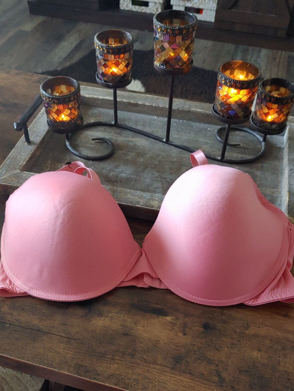 NWOT 42D Just Be Gorgeous Pink Padded Underwire girly Bra
